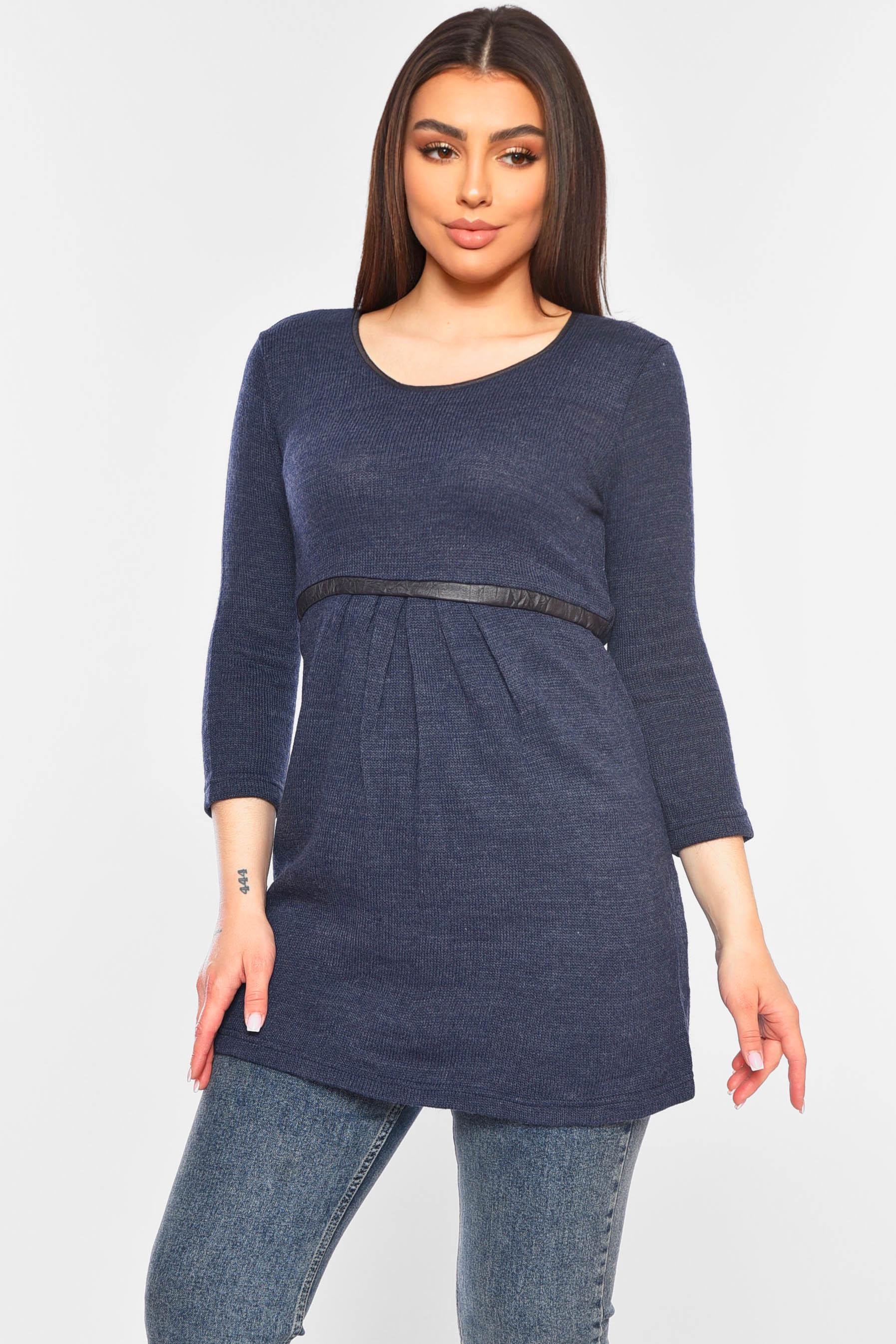 Кофта жіноча 199417 напівботальна 2XL Темно-синій (199417_!303754_L) Кофта жіноча 199417 напівботальна 2XL Темно-синій (199417_!303754_L)
