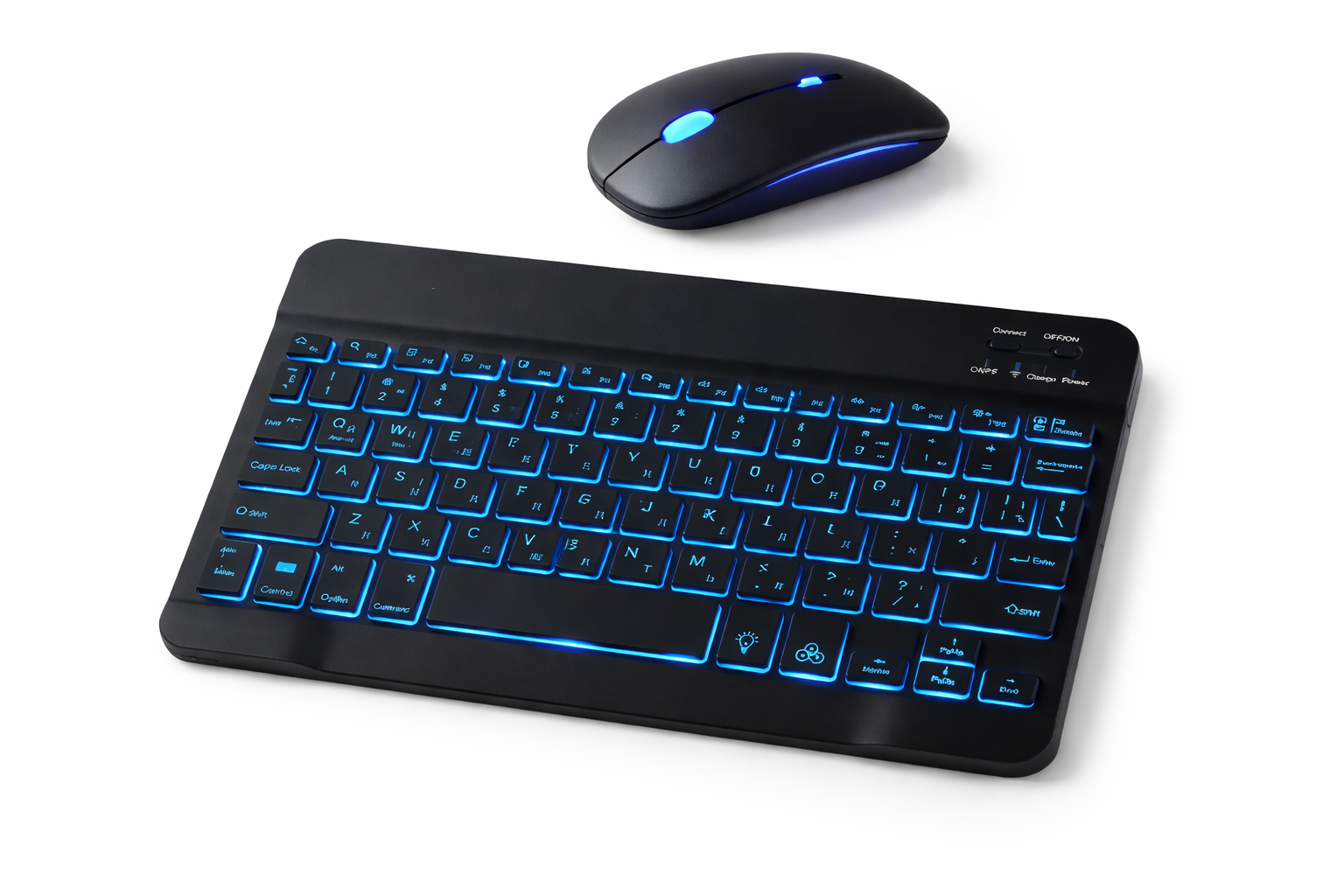 Клавіатура та миша бездротова Bluetooth з RGB підсвіткою для телефону і планшета українська розкладка (1658598_88)