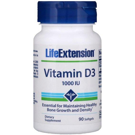 Витамин D Life Extension Vitamin D3 1,000 IU 90 Softgels (LEX-17539)