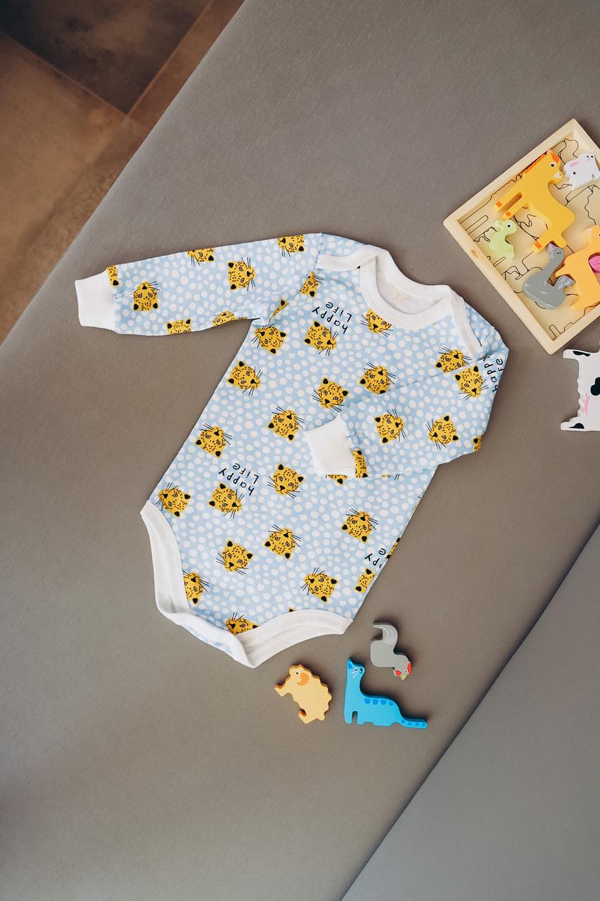 Боди стрейч кулир длинный рукав Лео 80 см (2679520653)