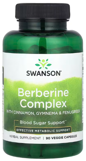 Комплекс с берберином Swanson Berberine Complex with Cinnamon Gymnema and Fenugreek 90 капсул Комплекс с берберином Swanson Berberine Complex with Cinnamon Gymnema and Fenugreek 90 капсул