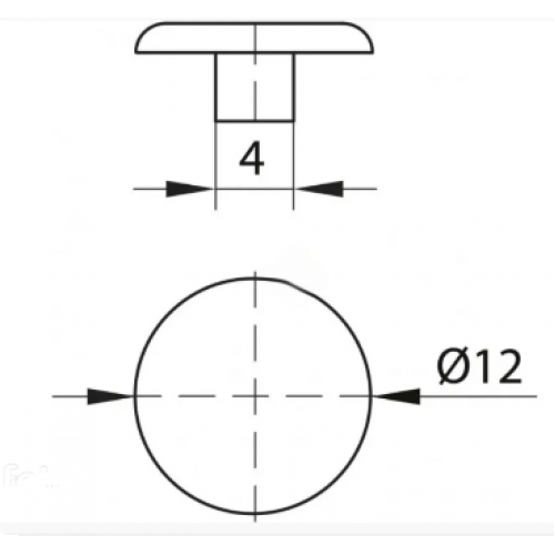 Заглушка пластикова Sigma на конфірматі d 12 мм 1000 шт. Білий (713924) - фото 2