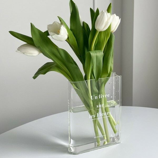 Ваза-книга для квітів із пластику Прозорий (M00102) - фото 7