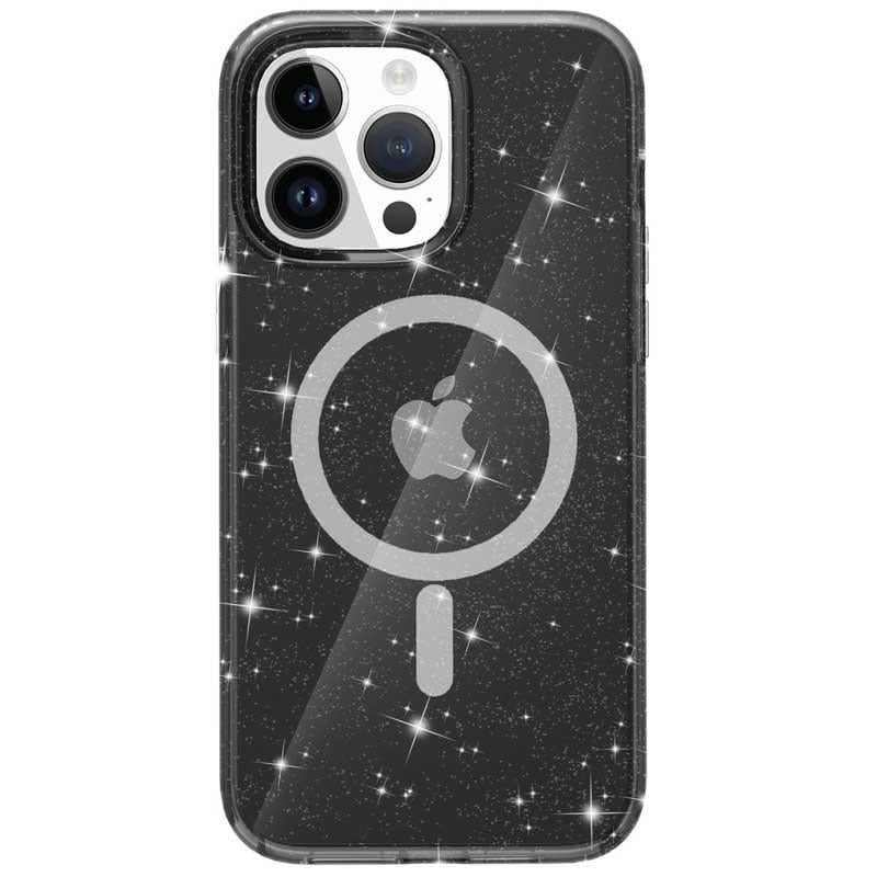 Противоударный Чехол Epik для Apple iPhone 12 Pro Max (6.7") Galaxy Sparkle (MagFit) TPU Black+Glitter - фото 3