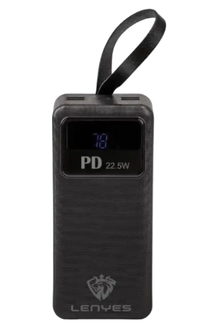 Повербанк Lenyes PX521D 50000 mAh 22,5 Вт Черный (19483202)
