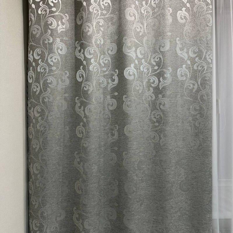 Штори Toscana жаккардові 1,5х2,7 м 2 шт. Сірий - фото 3