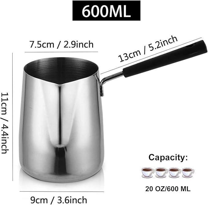 Турка для кави Befygier з термостійкою ручкою 600 мл - фото 2 Турка для кави Befygier з термостійкою ручкою 600 мл - фото 2