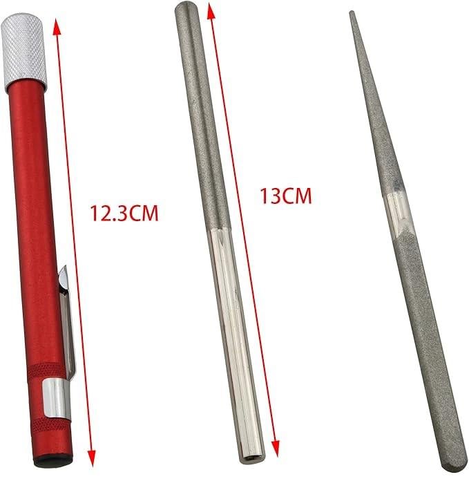 Точилка для ножів/ножиць/гачків кишенькова алмазна 2 стержні Червоний (430) - фото 4 Точилка для ножів/ножиць/гачків кишенькова алмазна 2 стержні Червоний (430) - фото 4