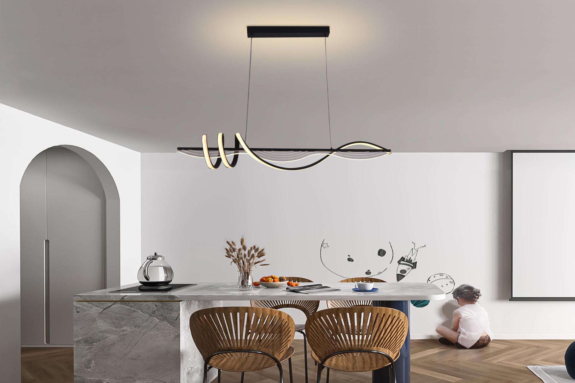 Люстра подвесная светодиодная акриловая Sirius LCD3088 BK Черный