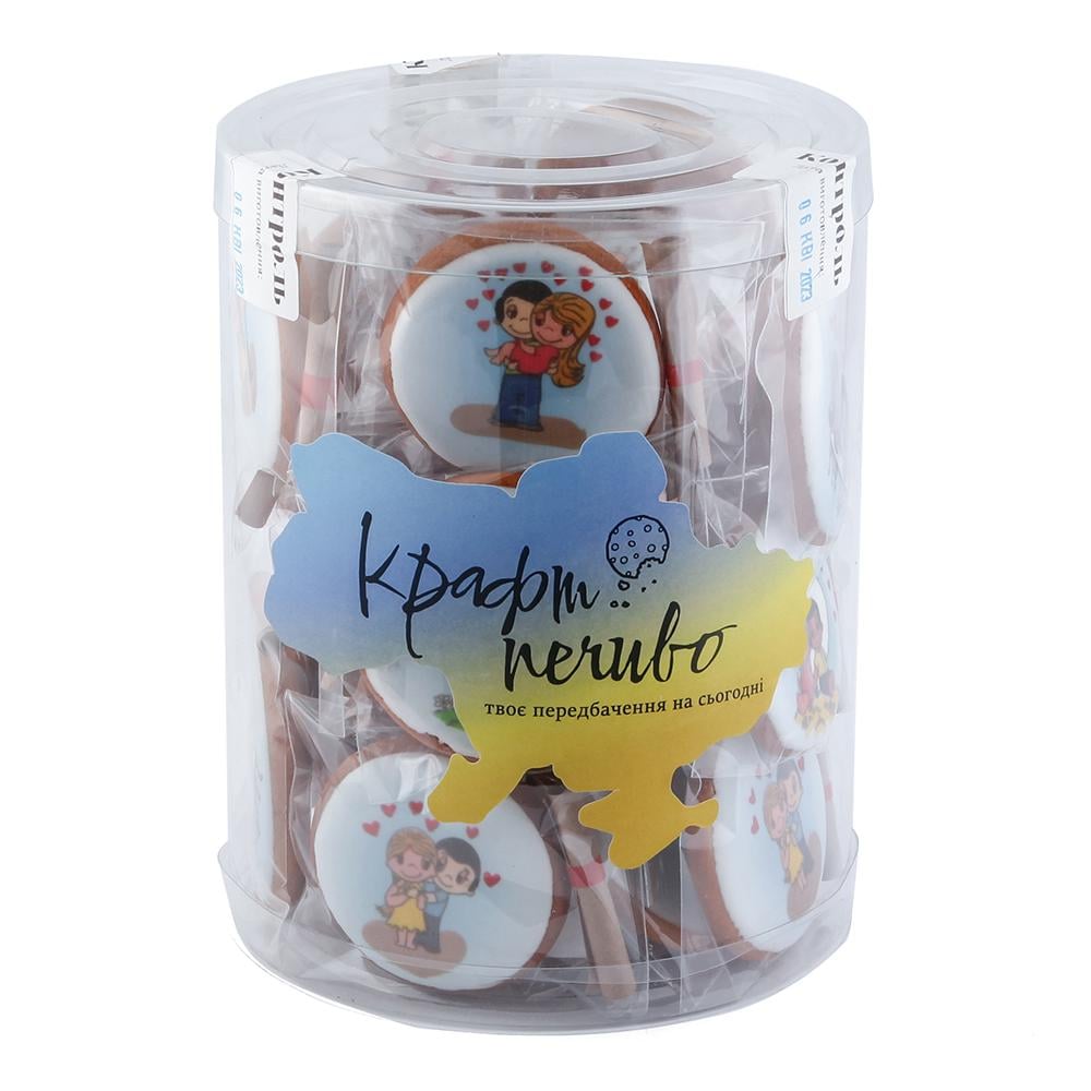 Тубус подарочный Крафт Печенье пряник с предсказанием Love is 27 шт.