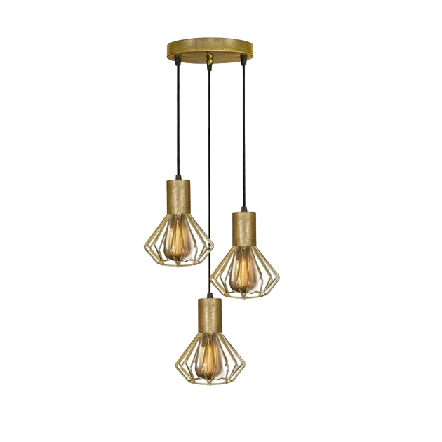 Подвесной светильник лофт MSK ELECTRIC Diadem NL 2215-3R BN на круглой подставке (616159)