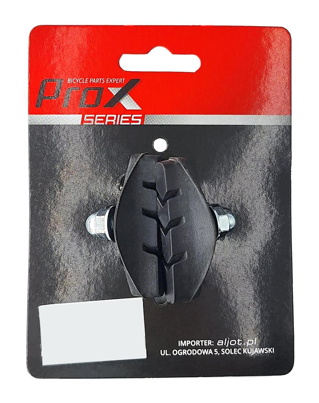 Тормозные велосипедные колодки Prox R-451 ободные резьбовые V-brake резиновые 50 мм Черный (G0000113)