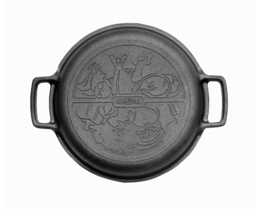 Каструля чавунна із чавунною кришкою-сковорідкою Brizoll 6 л - фото 3