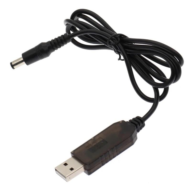 Кабель USB-DC 9V SUNROZ для Wi-Fi роутера модема от Powerbank повышающий с 5V до 9V 1 м (A48734)