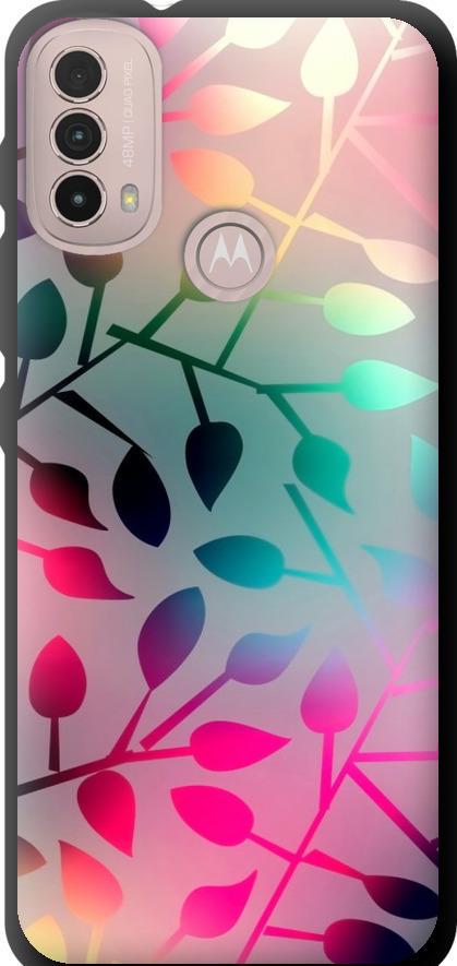 Чехол на Motorola E40 Листья (2235b-2660-42517)