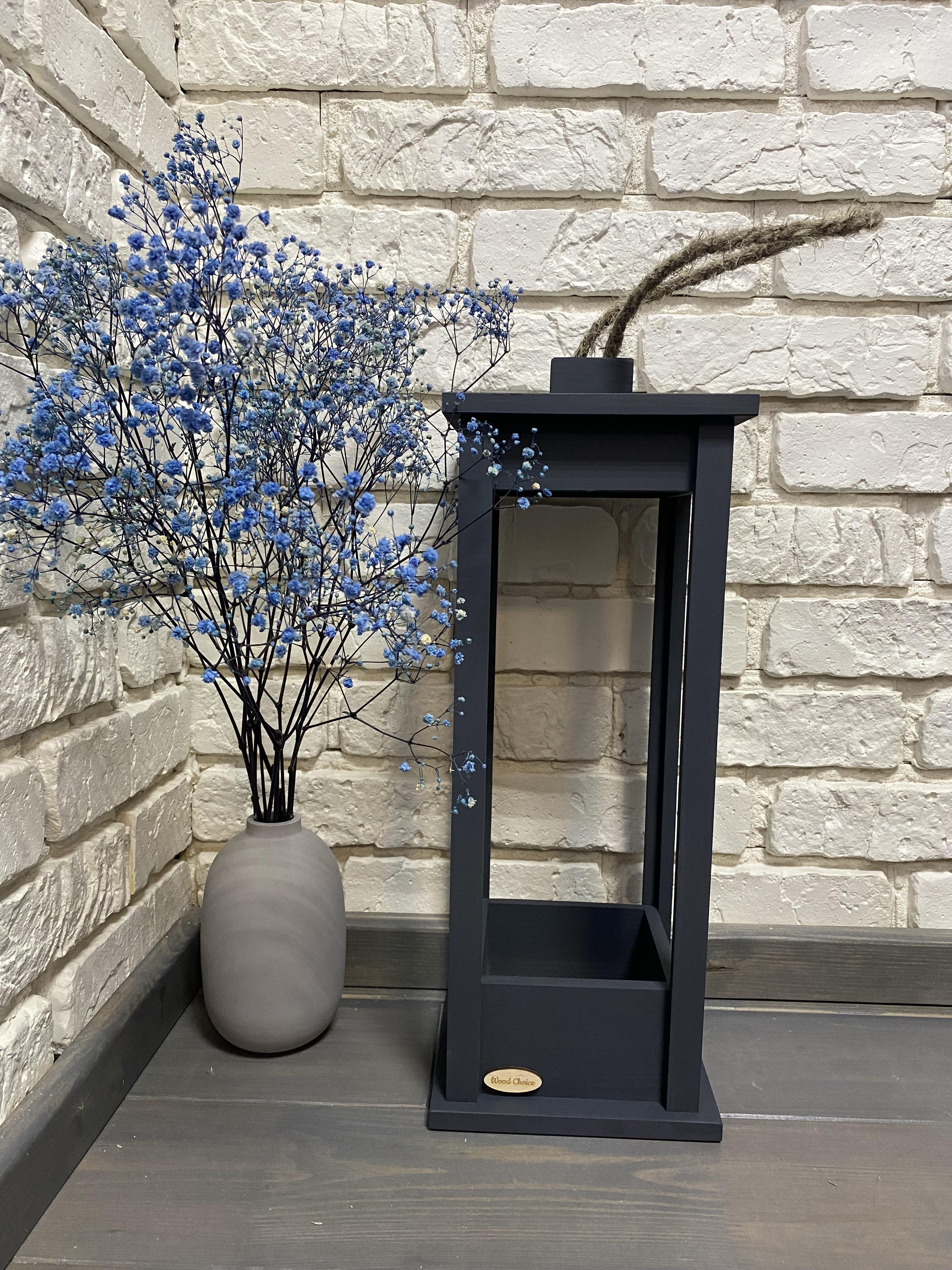 Подсвечник деревянный Wood Choice Фонарь 17х17х45 Серый - фото 2 Подсвечник деревянный Wood Choice Фонарь 17х17х45 Серый - фото 2