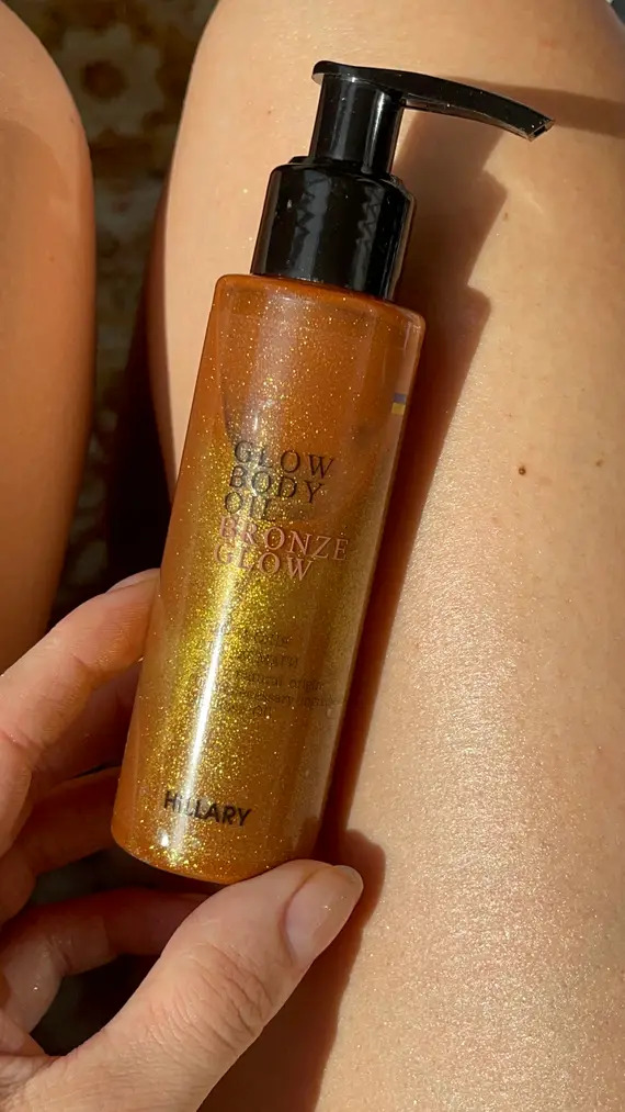 Сяюча олія для засмаги Hillary Сhic Bronze Glow Body Oil 100 мл (2314949656135) - фото 4