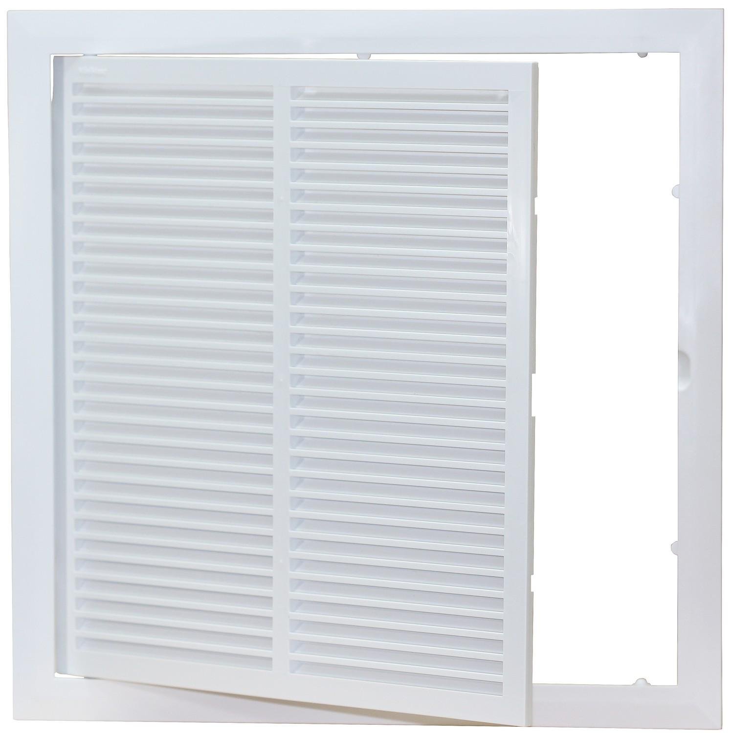 Дверца ревизионная МиниМакс с решеткой 300x300 мм Белый (dr185)