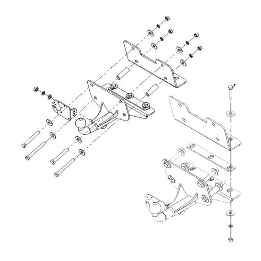 Фаркоп сварной для Opel Astra F универсал (2035-05-02)