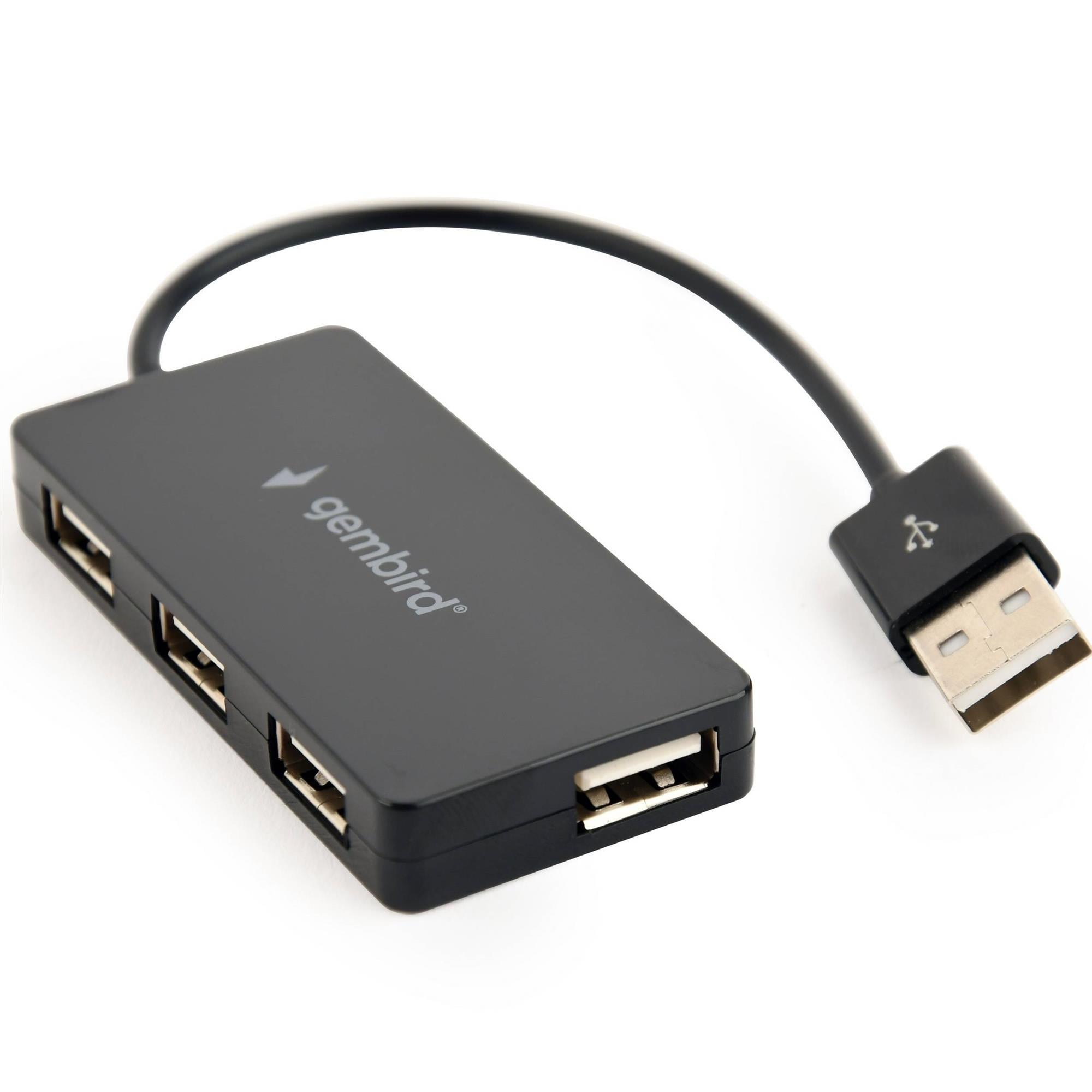 USB-хаб Gembird UHB-U2P4-04 USB-A 4 порта 15 см USB 2.0 Black (35575553) USB-хаб Gembird UHB-U2P4-04 USB-A 4 порта 15 см USB 2.0 Black (35575553)