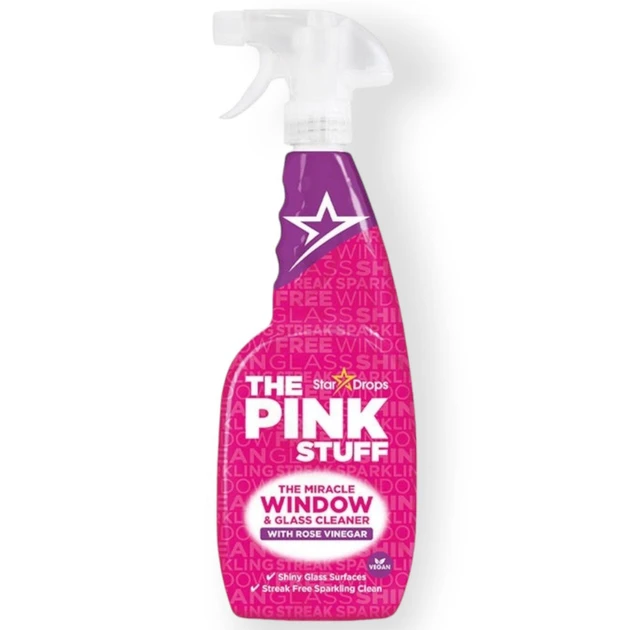 Спрей для миття вікон The Pink Stuff з оцтом 750 мл Спрей для миття вікон The Pink Stuff з оцтом 750 мл