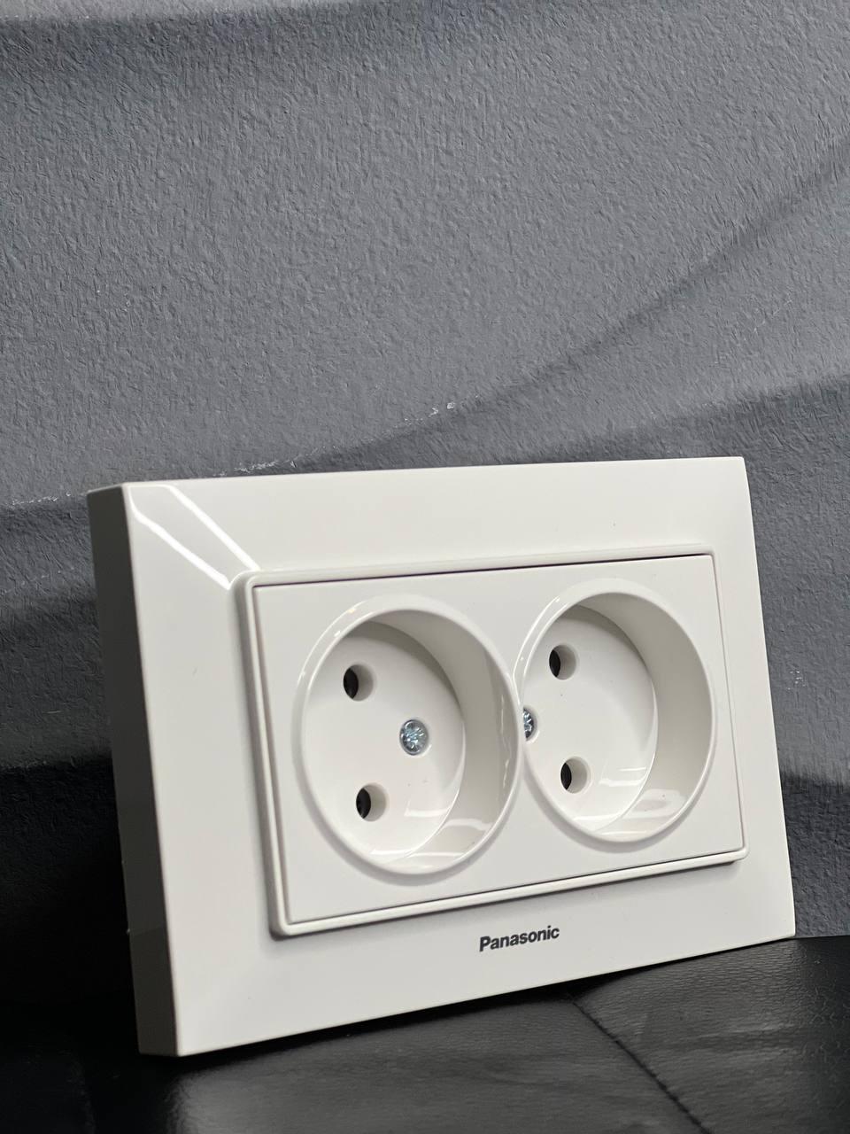 Розетка Panasonic Arkedia Slim двойная Белый (22586196)