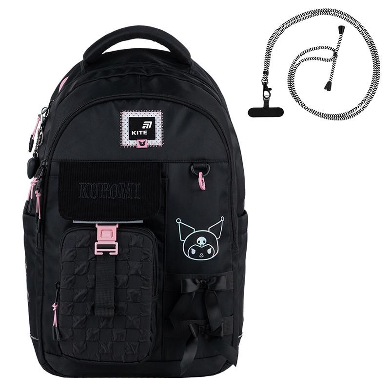 Рюкзак KITE teens котик Kuromi 46 см (HK25-2597L)