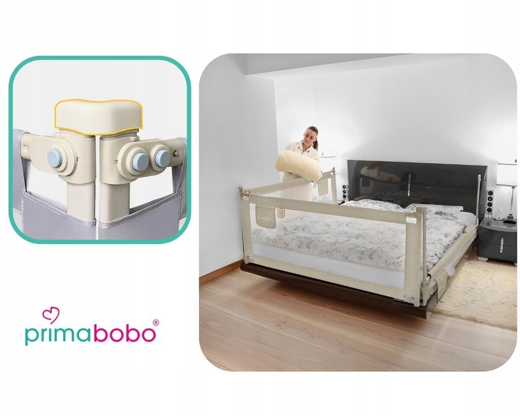 Бортик защитный для кровати Primabobo Classic 180 см Бежевый (BCL01_BE 180) - фото 8 Бортик защитный для кровати Primabobo Classic 180 см Бежевый (BCL01_BE 180) - фото 8