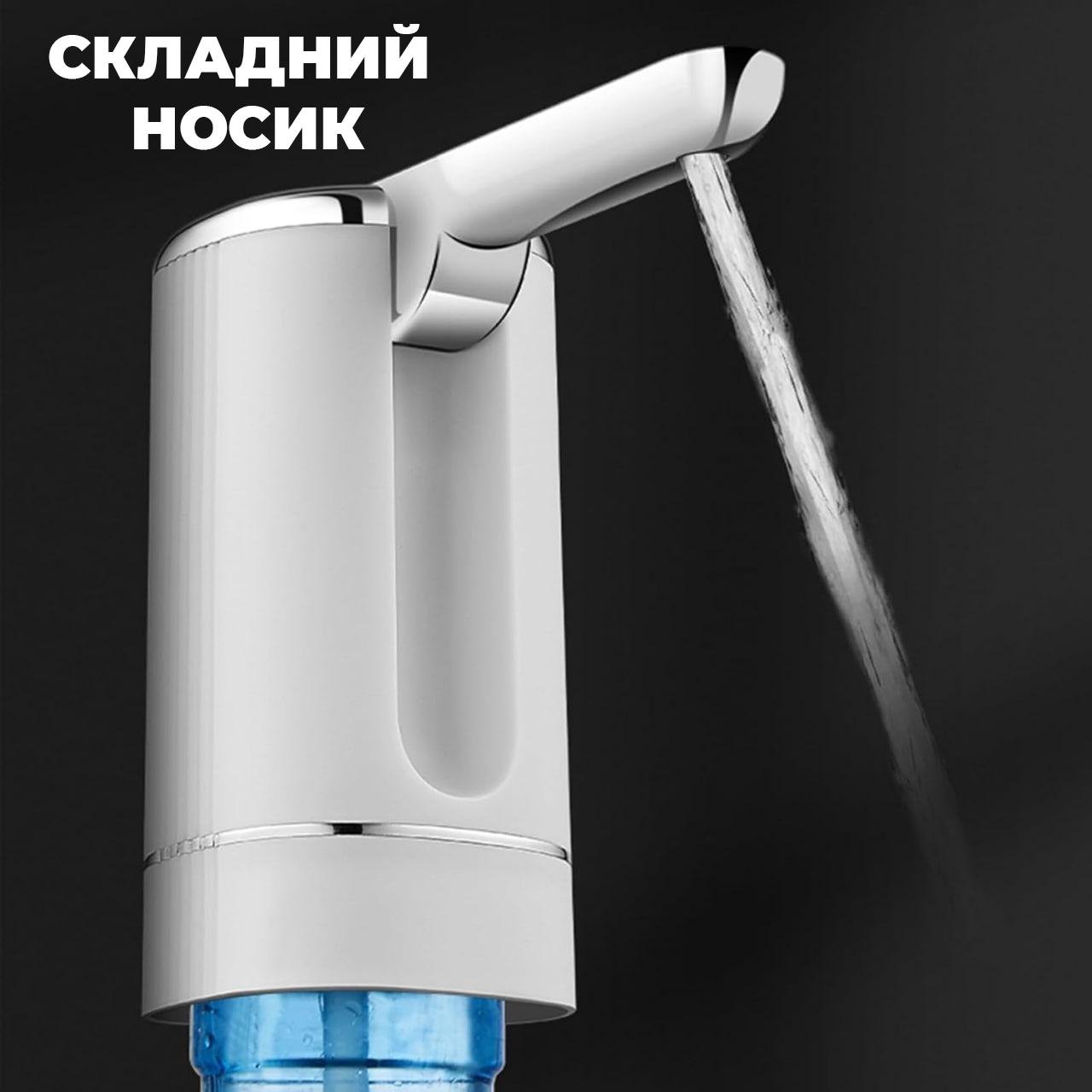 Помпа электрическая BRS для бутылированной воды 3 режима 1200 mAh White (423039873) - фото 4