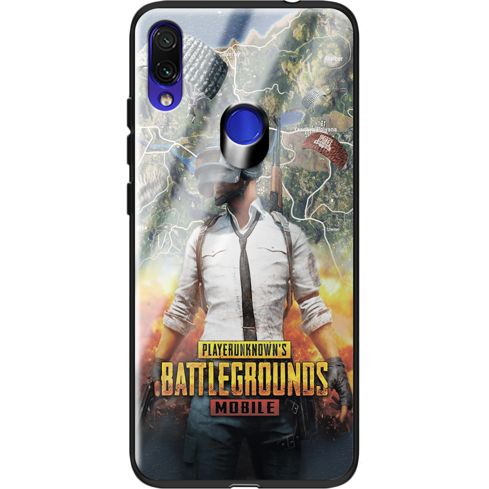 Чохол Boxface Xiaomi Redmi Note 7 PUBG Mobile Чорний силікон зі склом (36202-up2309-37748)