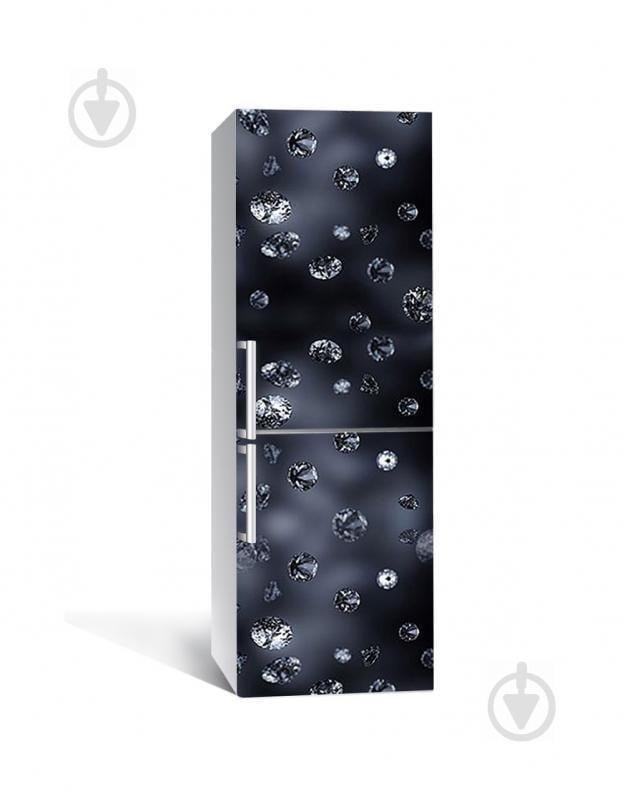 Наклейка на холодильник  Zatarga  "Черные бриллиант"  650х2000 мм