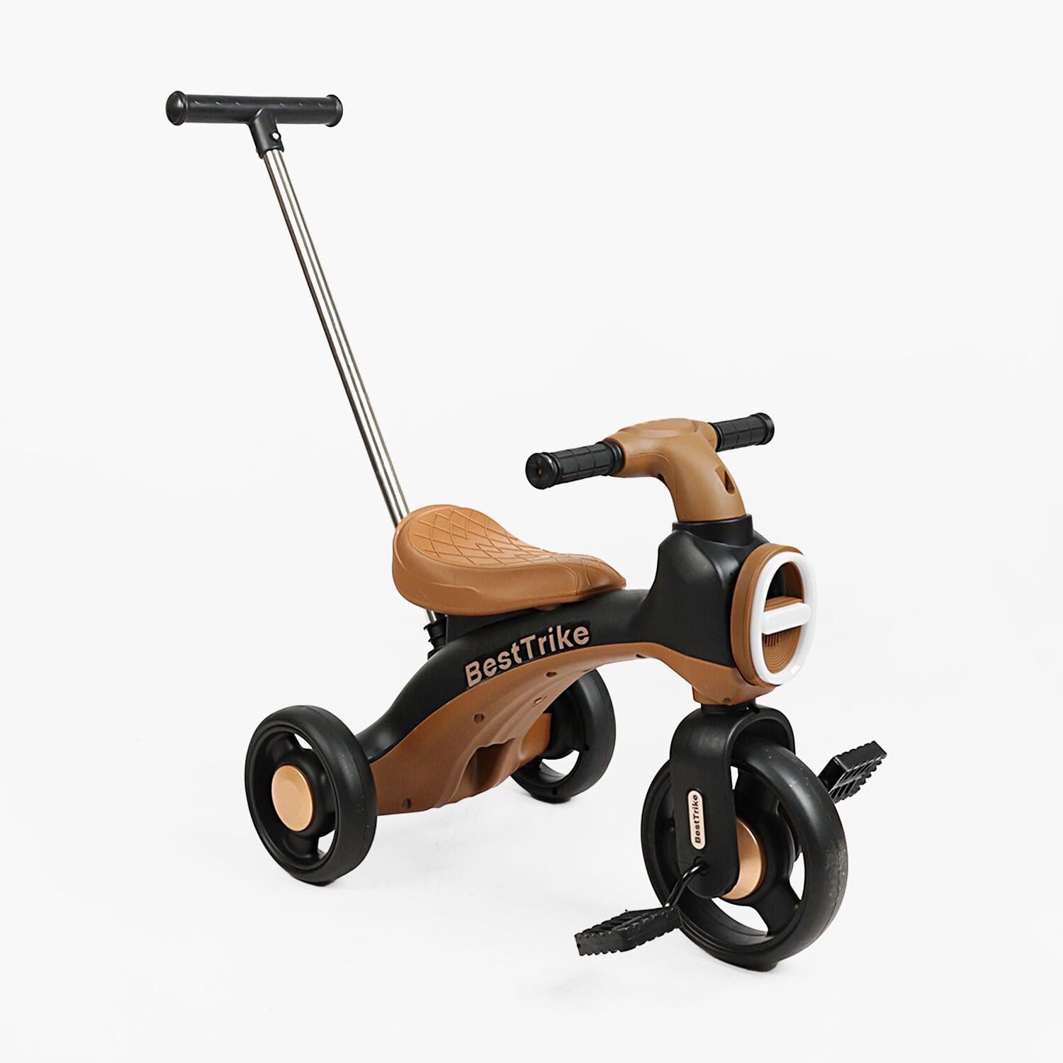 Детский велосипед трехколесный Best Trike SH-10944 с родительской ручкой музыка и светло/колеса передние 8''/задние 6''/корзина (35378493)