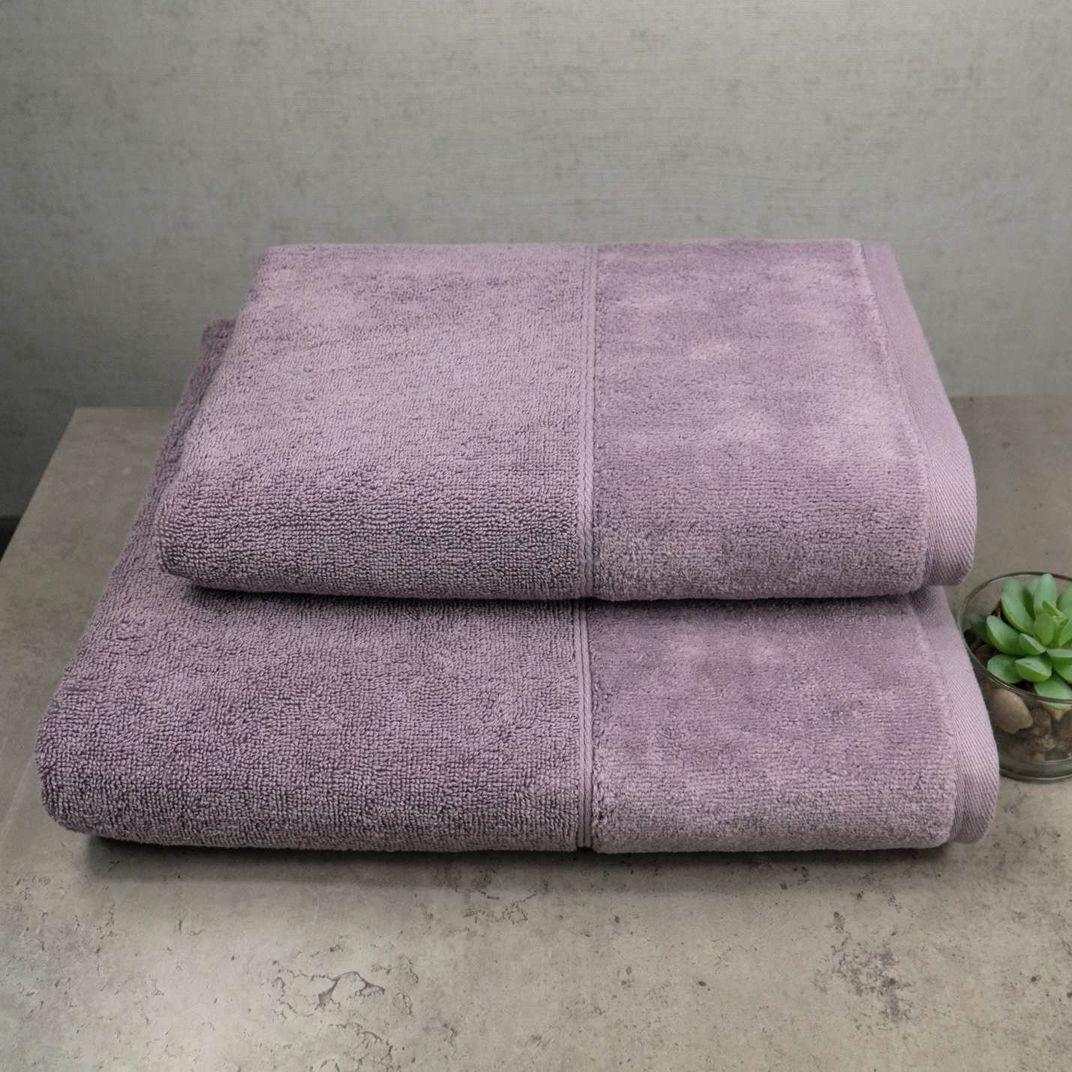 Набор полотенец GM Textile Milado велюр/махра 50x90 см/70x140 см 2 шт. Виноградный (550-milado-k2-vinograd)