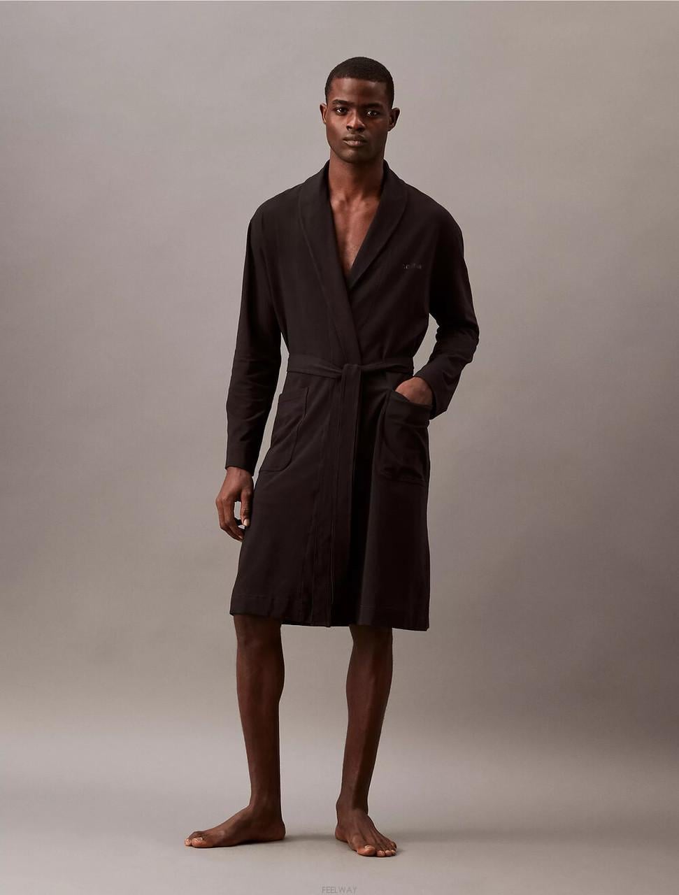 Мужской халат Calvin Klein Intense Power Lounge S/M Черный (2420250745) Мужской халат Calvin Klein Intense Power Lounge S/M Черный (2420250745)
