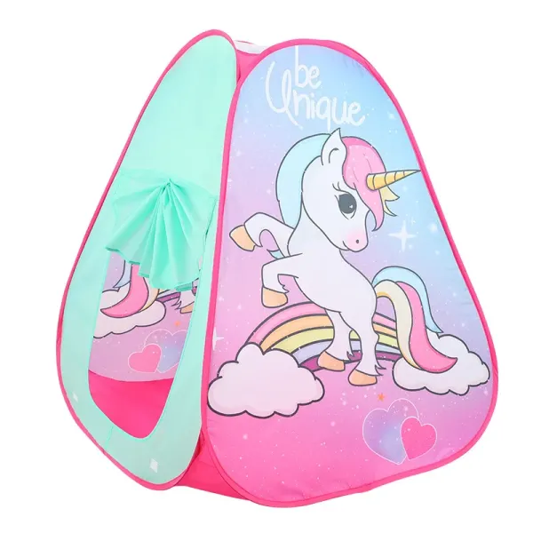 Намет ігровий для дітей LUGI Unicorn із переносною сумкою 80х80х100 см Рожевий (147-107- HP-S-2ND)