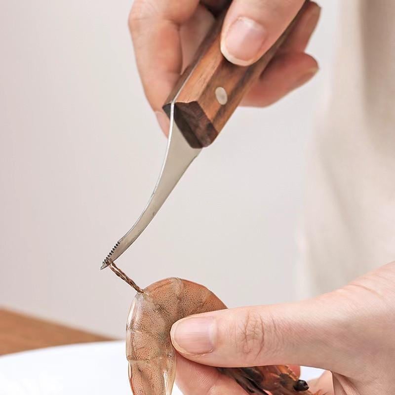 Кухонний ніж для чищення креветок та інших морепродуктів нержавіюча сталь (137748) - фото 7