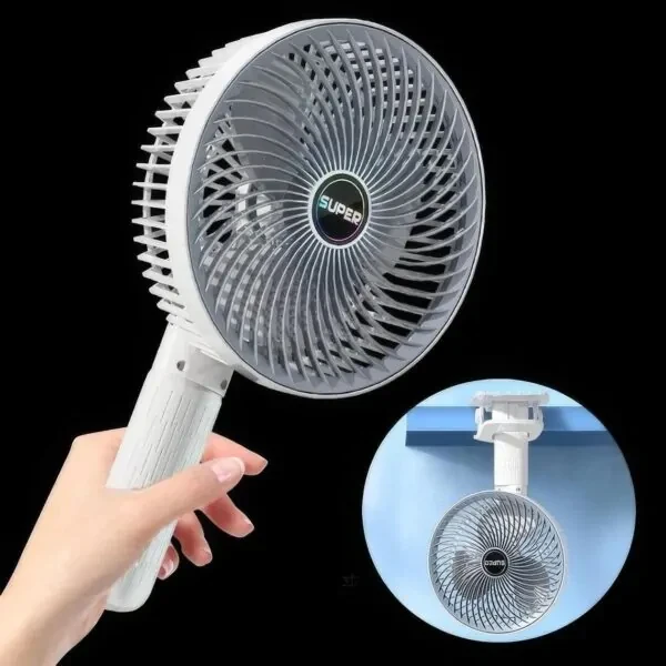 Вентилятор міні портативний Desktop Fan Multi-function акумуляторний з прищіпкою Білий (RD-2227) - фото 4