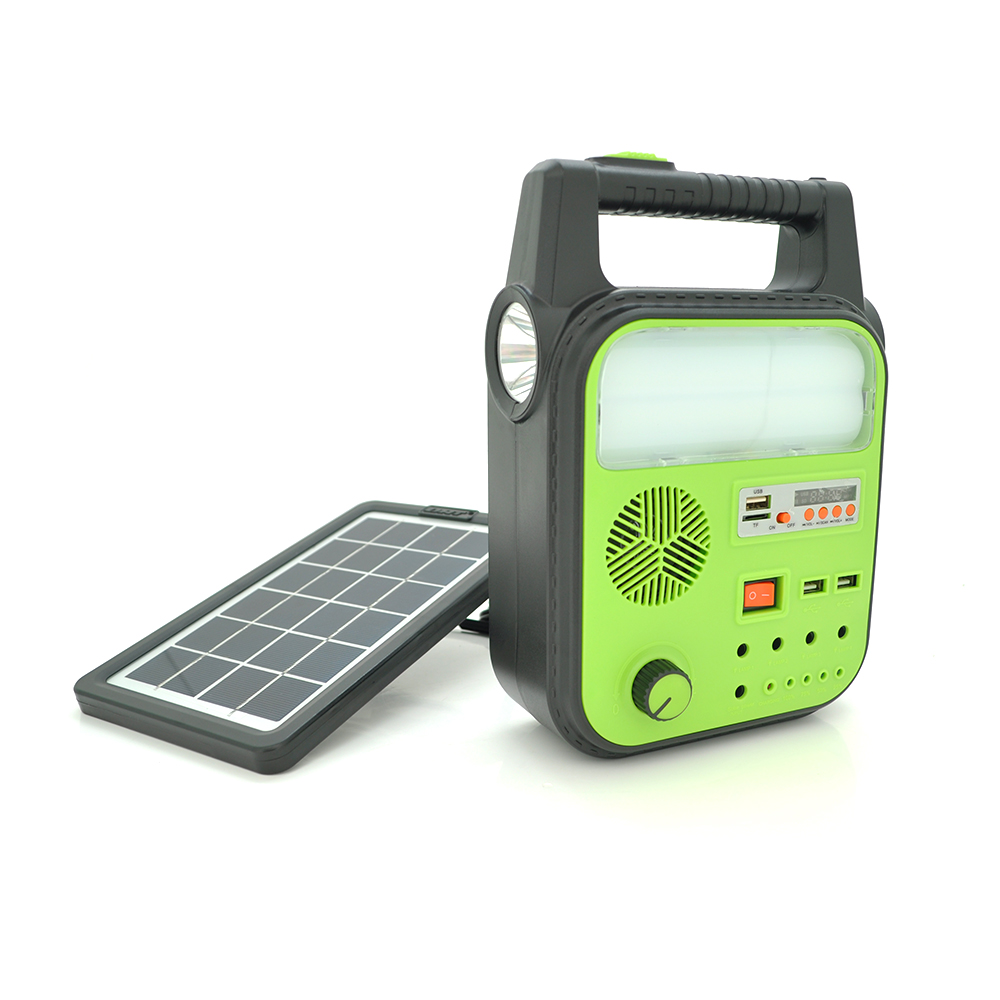 Переносний ліхтар Voltronic AT-9012B з радіо та сонячною панеллю 10000 mAh (26193)