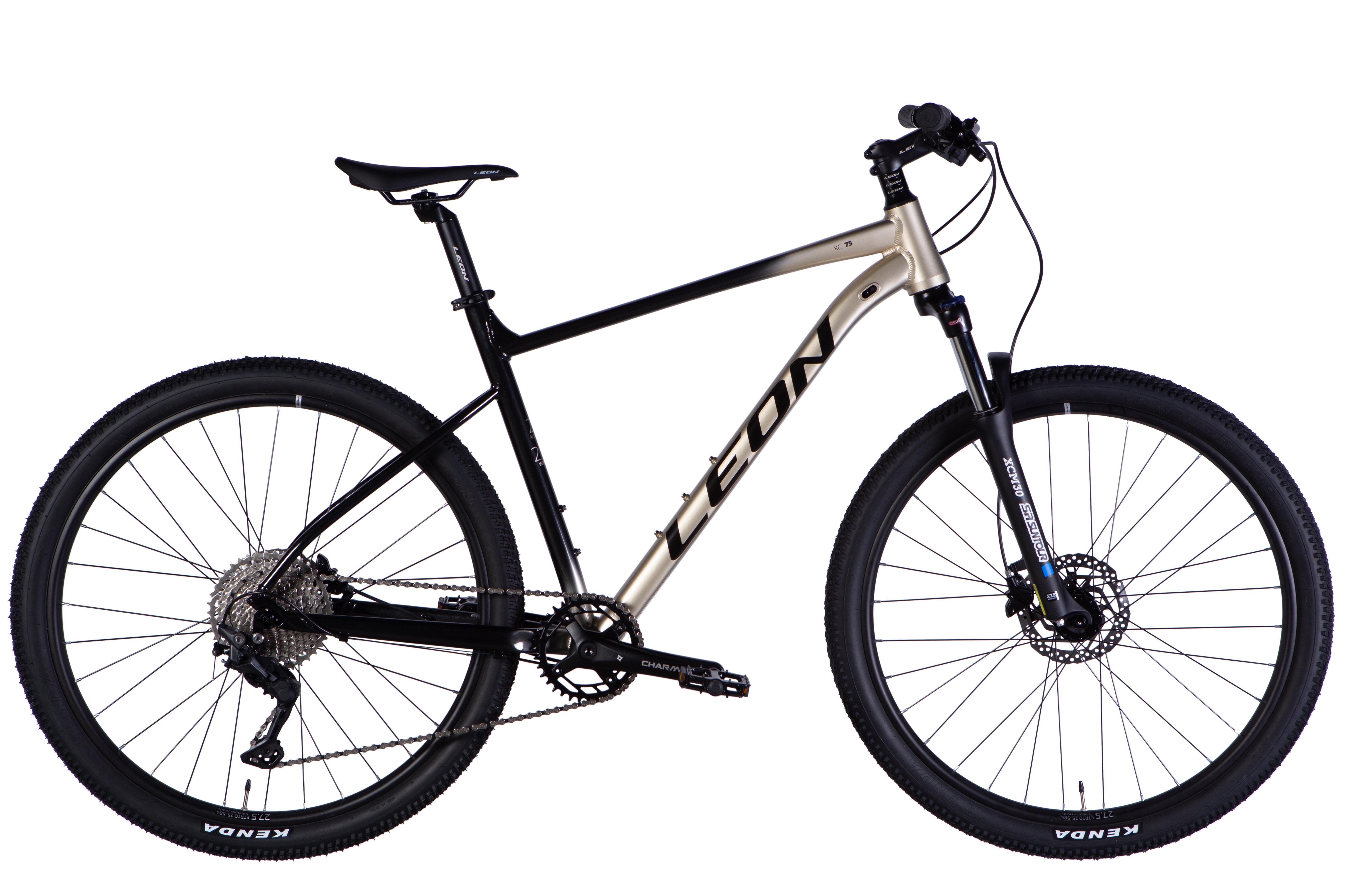 Велосипед Leon 2025 XC 75 HDD AL 27,5" рама 20" Серебристый с черным (OPS-LN-27,5-081)