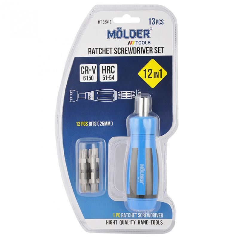 Отвертка Molder с комплектом насадок 12в1 (MT32312)