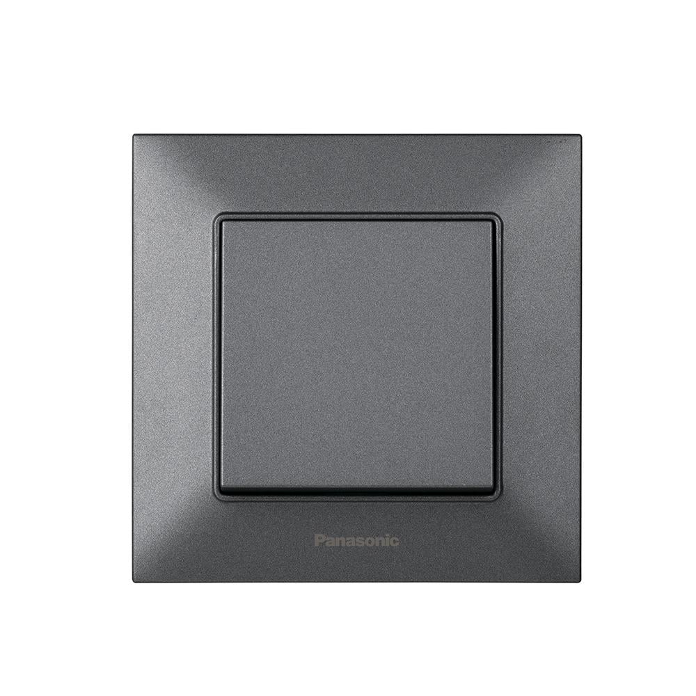 Выключатель Panasonic Arkedia Slim одноклавишный Дымчатый (22858)