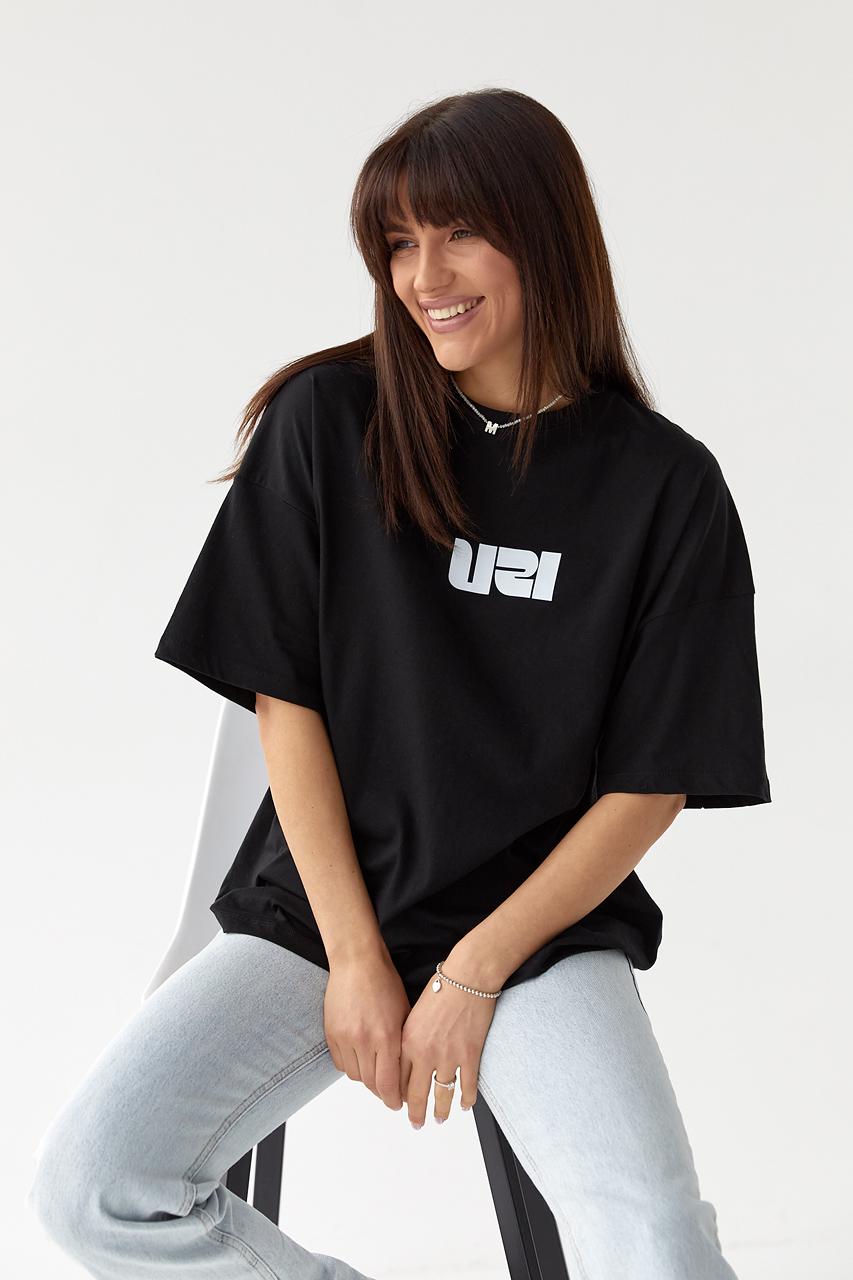 Футболка oversize M Черный (10347689)