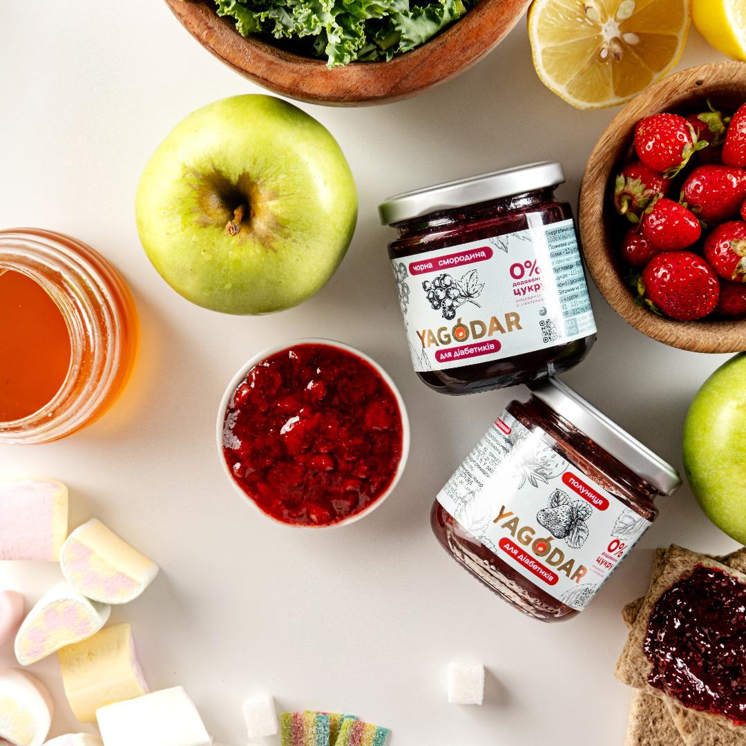 Джем для диабетиков без сахара клубника и черная смородина 2 шт. (2333380386) - фото 5 Джем для диабетиков без сахара клубника и черная смородина 2 шт. (2333380386) - фото 5