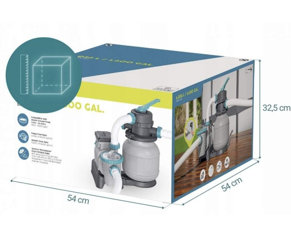 Фильтр-насос для бассейна Bestway 58497 песочный 5678 л/час (26604583) - фото 13