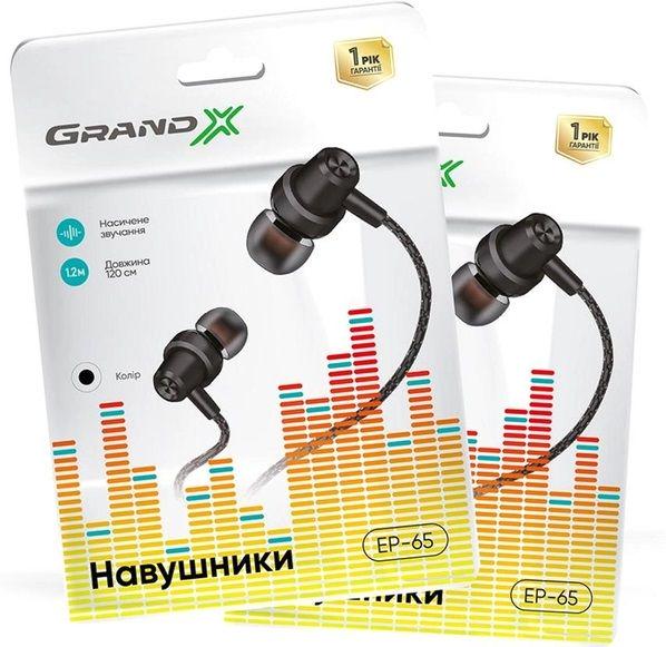 Навушники Grand-X EP-65W White - фото 2