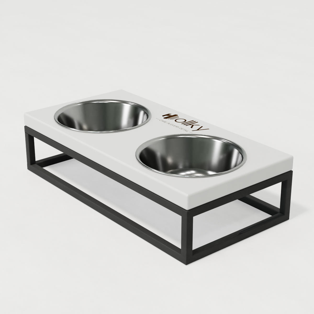 Миски на подставке для маленьких собак и котов Hollky Base S 2х0,45 л (BS-36187-GRWH) - фото 5 Миски на подставке для маленьких собак и котов Hollky Base S 2х0,45 л (BS-36187-GRWH) - фото 5