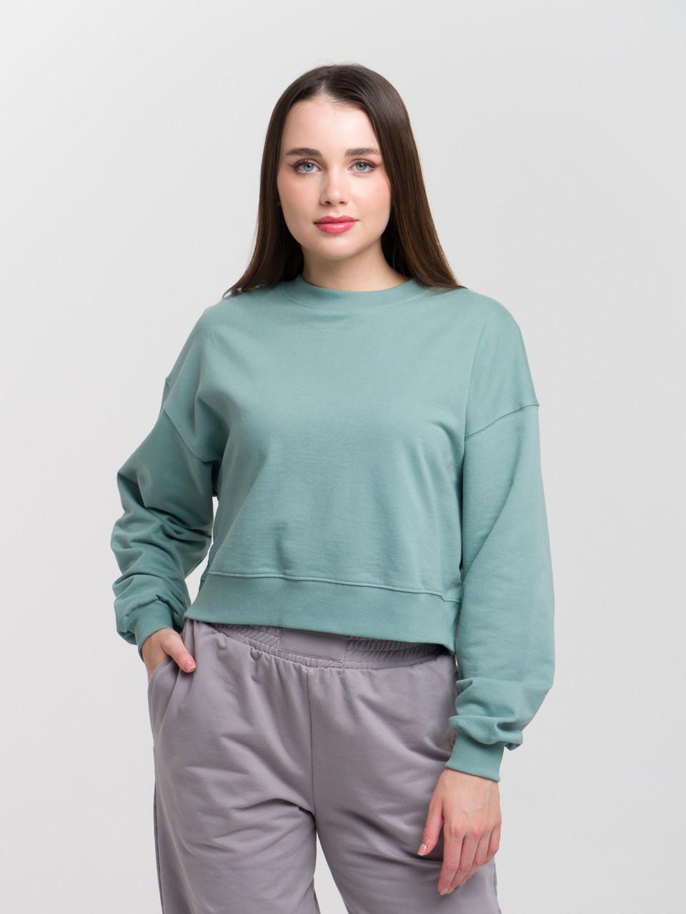 Світшот жіночий оверсайз 583-13 Зелений (Ж583-13)