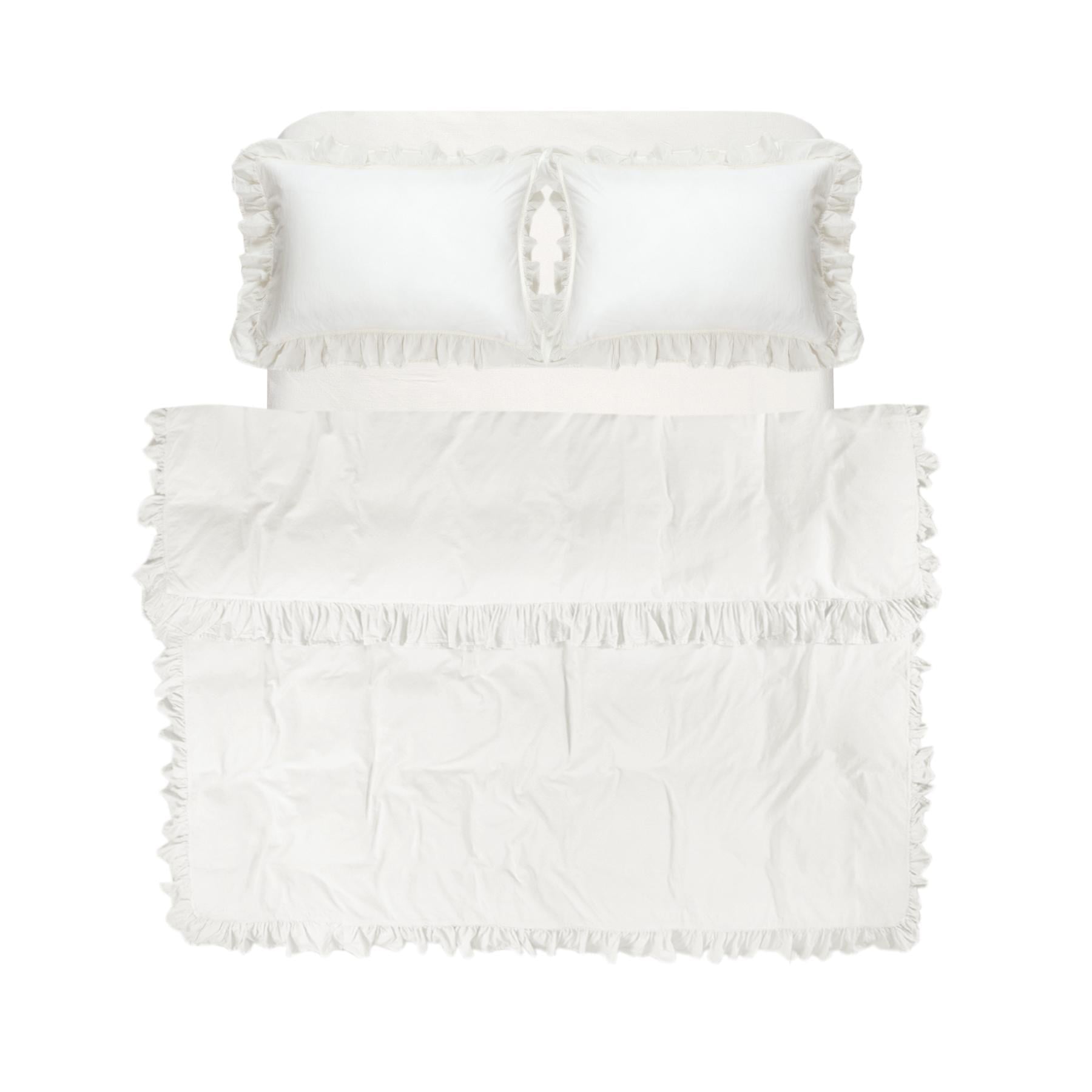 Комплект постельного белья Lotus Home Washed Cotton Kansas Fly евро Молочный (svt-2000022353397)