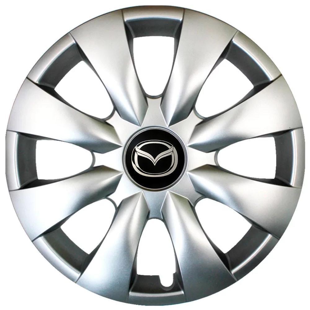 Колпаки SJS 316 з логотипом Mazda R15 4 шт. Серебристый (2654558147)