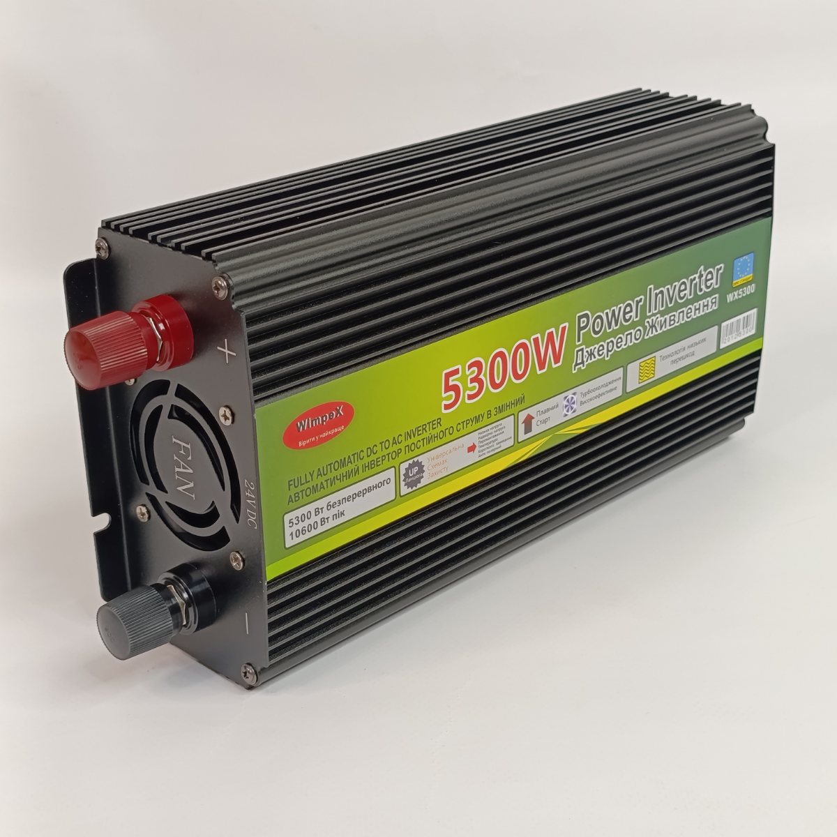 Преобразователь напряжения Power Inverter WX-5300W два аккумулятора 24V 220V